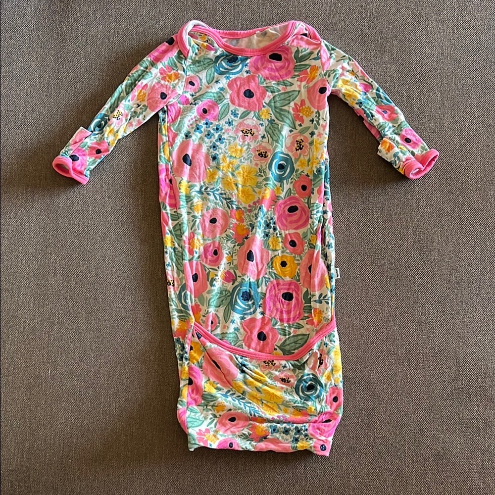 Little Sleepies Pink Floral Kids Pajama Gown